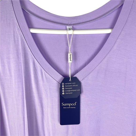 Lavender V Neck Tank Top Size Large - Picture 3 of 7